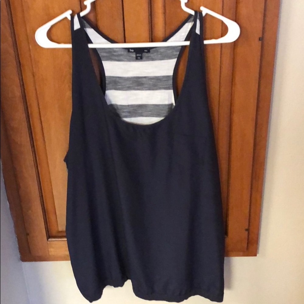 GAP silk and striped tank top
